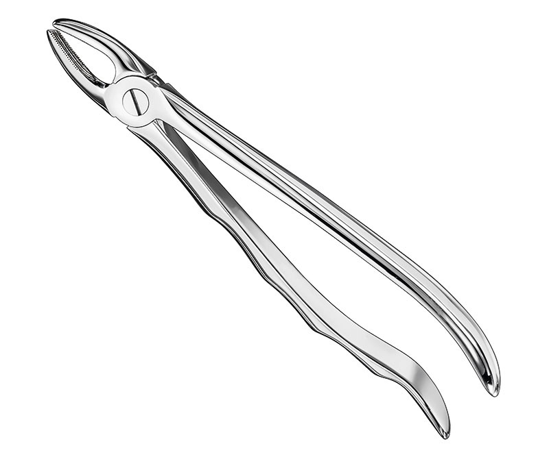 Extracting forceps, anat.