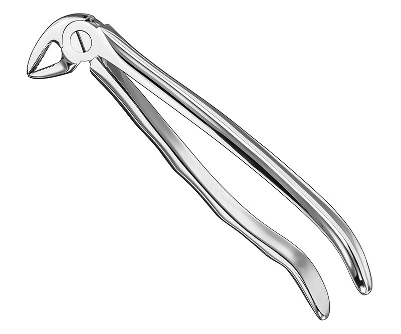 Extracting forceps, anat.